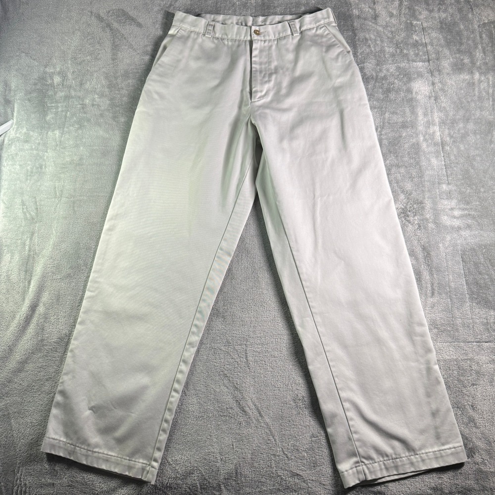 Nike Y2K Golf Flat Front Cotton Twill Chino Pants Mens 34x32 Stone Khaki - Picture 3 of 12